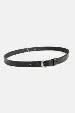 Ceinture en cuir pour homme Antioch à boucle ovale noire