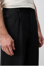 Antioch Black Lyocell Blend Men's Trousers