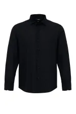 Antioch Black Linen Blend Men's Shirt