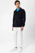 Veste de saison en lin pour homme Antioch Black Belted