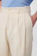 Antioch Stone High Waist Cotton Men's Trousers