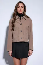 Antioch Vizon Torba Cepli Süet Kadın Ceket