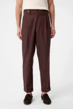 Pantalon homme Antioch Coffee coupe italienne taille haute