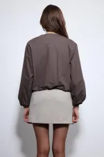 Veste bomber Antioch Bitter Coffee Crop pour femme