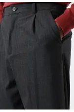 Antioch Antrasit Relax Fit Çizgili Erkek Pantolon