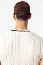 Antioch Kahve İşlemeli Erkek Şapka