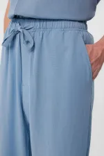 Antioch Blue Linen Blend Jogger Men's Pants