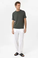 Antioch Khaki Regular Fit Basic Men's T-Shirt