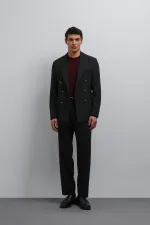 Veste blazer homme Antioch anthracite non doublée à double boutonnage