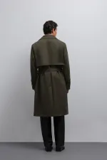Trench-coat Antioch Khaki coupe décontractée pour homme