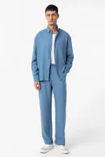 Antioch Bebe Blue Linen Blend Relax Fit Men's Shirt