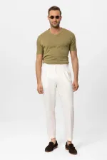 T-shirt basique pour homme Antioch Khaki à col en V