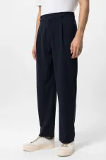 Pantalon ample taille haute bleu marine Antioch pour homme