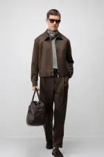 Veste zippée décontractée pour homme Antioch Coffee