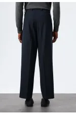 Antioch Navy Relax Fit Striped Men's Trousers