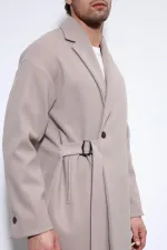 Manteau oversize pour homme Antioch Stone avec ceinture