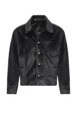 Antioch Black Relax Fit Soft Textured Men's Jacket