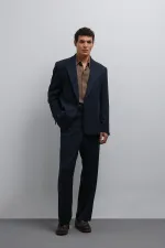 Veste blazer homme Antioch Navy Relax Fit à double boutonnage