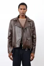 Veste de motard Antioch Coffee 100% cuir