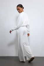 Ensemble de survêtement rayé à jambes larges Antioch Off-White