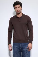 Pull à col polo pour homme Antioch Coffee