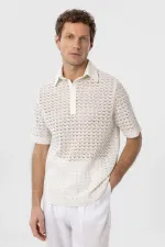 Antioch Ekru Polo Yaka Örgü Erkek T-Shirt