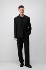 Antioch Siyah-1 Relaxed Fit Erkek Blazer Ceket Antioch Siyah-1 Relaxed Fit Erkek Blazer Ceket