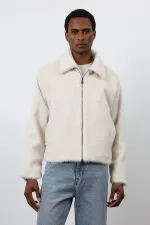 Antioch Ekru Yumuşak Dokulu Erkek Mont