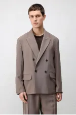 Antioch Mink Modal Blend Relaxed Fit Men's Blazer Jacket