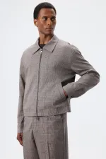 Antioch Kahve Ekoseli Mevsimlik Erkek Mont