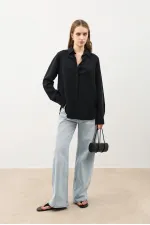 Antioch Siyah Premium Kadın Gömlek