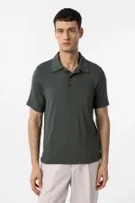 Antioch Khaki Regular Fit Polo Neck Men's T-Shirt