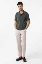 Antioch Khaki Regular Fit Polo Neck Men's T-Shirt