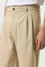 Pantalon homme Antioch Stone taille haute plissé coupe décontractée