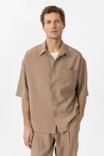 Chemise homme Antioch Mink à manches courtes décontractées