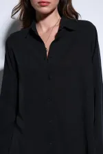 Antioch Siyah Premium Kadın Gömlek