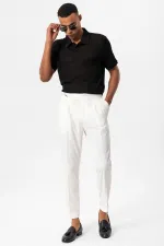 Antioch Siyah Polo Yaka Örme Erkek T-Shirt