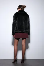 Antioch Siyah Suni Kürk Kadın Ceket