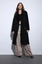 Antioch Siyah Kruvaze Kadın Bluz