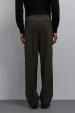 Antioch Haki Relax Fit Baggy Pilili Erkek Pantolon