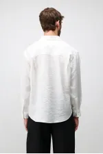 Antioch Ekru Modal Karışımlı Relax Fit Erkek Gömlek