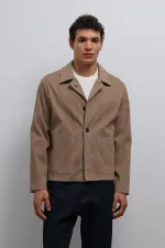 Antioch Bej Süet Erkek Klasik Ceket