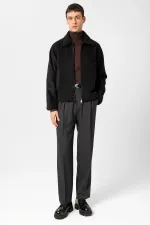 Antioch Black Relaxed Soft Textured Men's Jacket
