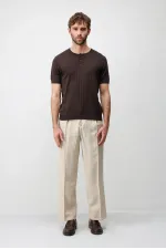 Antioch Coffee Textured Men's Knit T-Shirt
