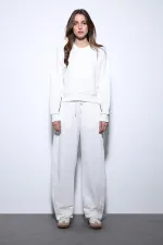 Pantalon de survêtement Antioch Ecru Basic à jambes droites pour femmes