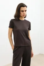 Antioch Koyu Kahve Dökümlü Kadın Eşofman Takım