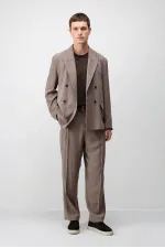 Antioch Mink Modal Blend Relaxed Fit Men's Blazer Jacket