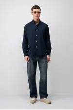 Antioch Lacivert Relax Fit Erkek Gömlek