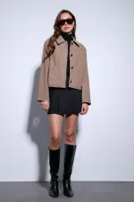 Antioch Vizon Torba Cepli Süet Kadın Ceket