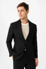 Costume classique pour homme Antioch noir, coupe slim